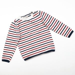 H&M L.O.G.G. little boys red/navy/white striped knit sweater